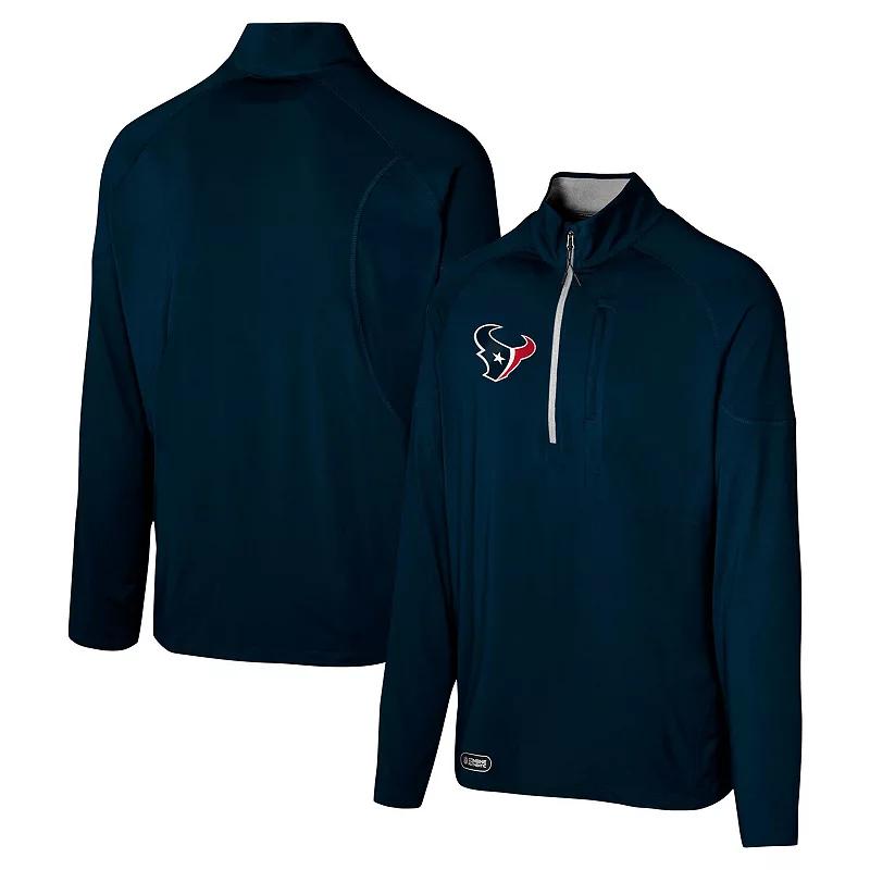 Men's Navy Houston Texans Grind Iron Quarter-Zip Top,  Product Image
