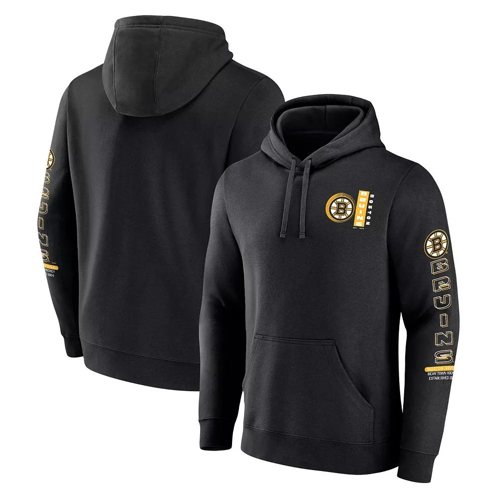 Men's Fanatics Black Boston Bruins Revolution Pullover Hoodie, Size: Medium Product Image