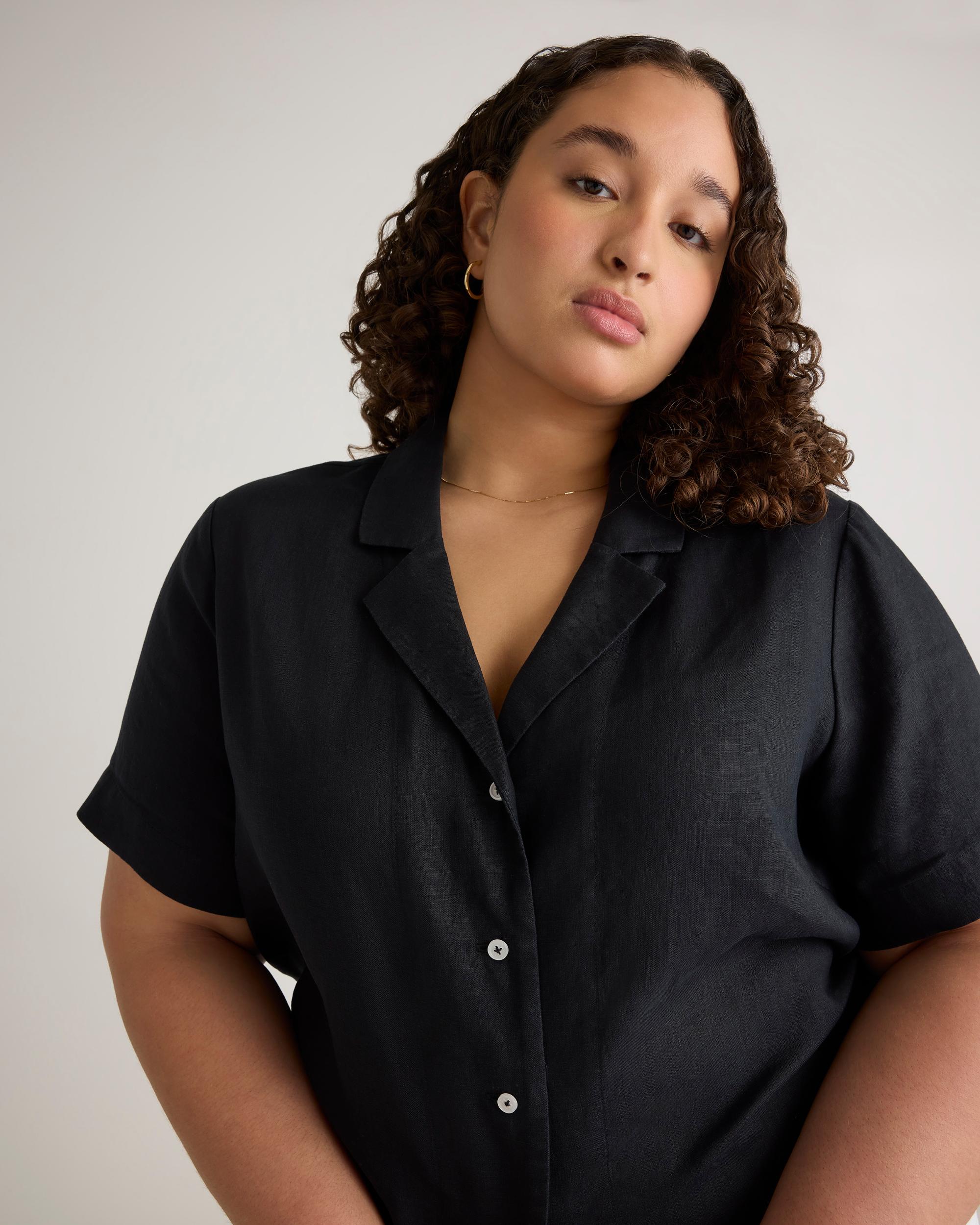 Quince | Women's 100% European Linen Short Sleeve Shirt Product Image