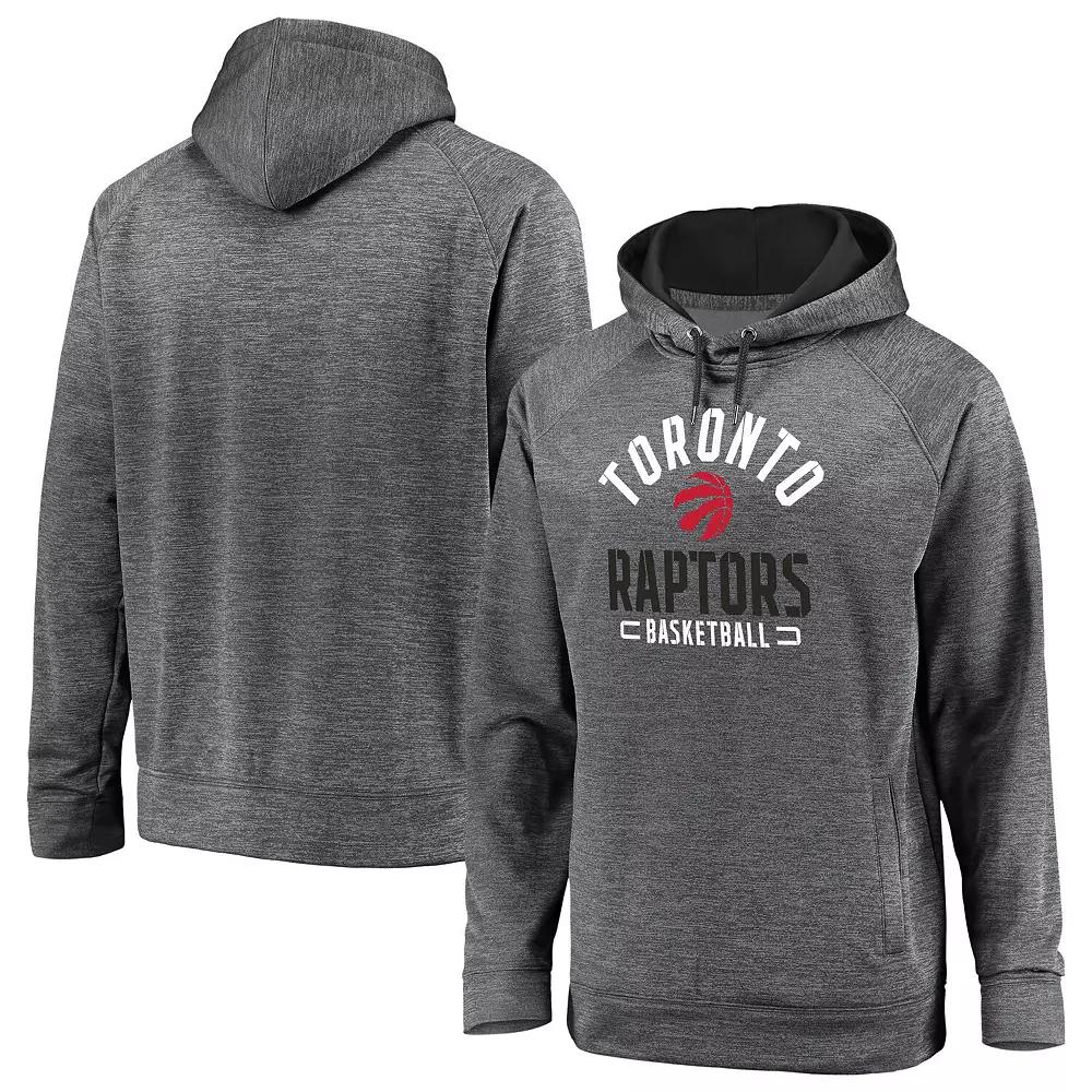 Men's Fanatics Branded Gray Toronto Raptors Big & Tall Battle Charged Raglan Pullover Hoodie, Size: 2XB, Rpt Grey Product Image
