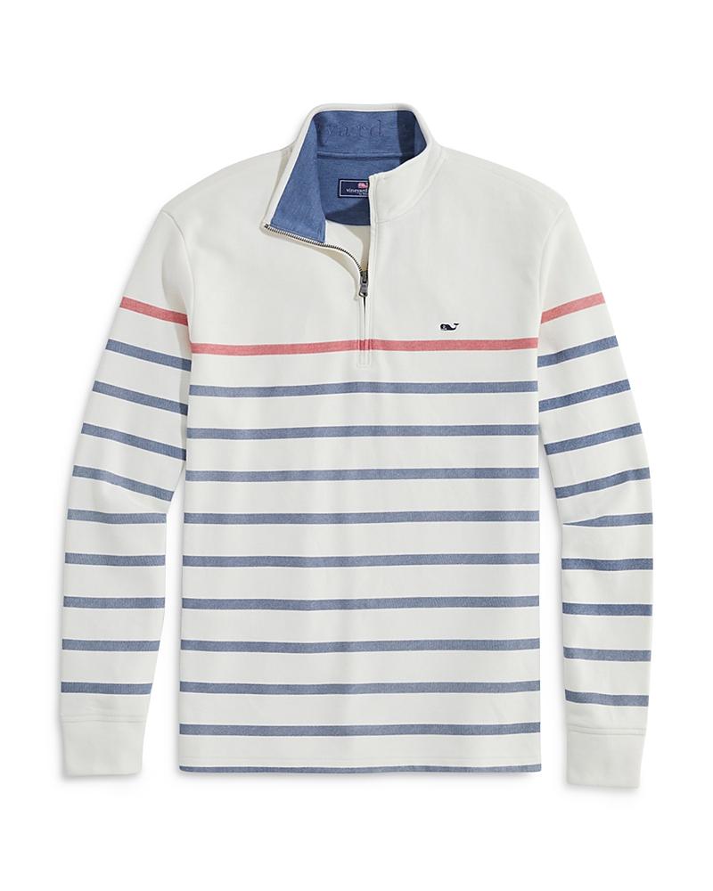 Vineyard Vines Breton Striped Quarter Zip Sweater Product Image