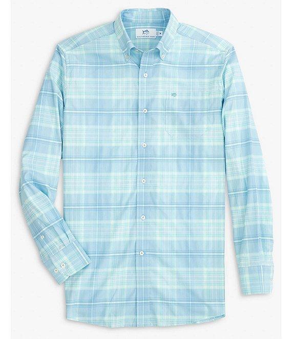 Southern Tide Coastal Passage Heather Oakwood Plaid Long Sleeve Woven Shirt Product Image