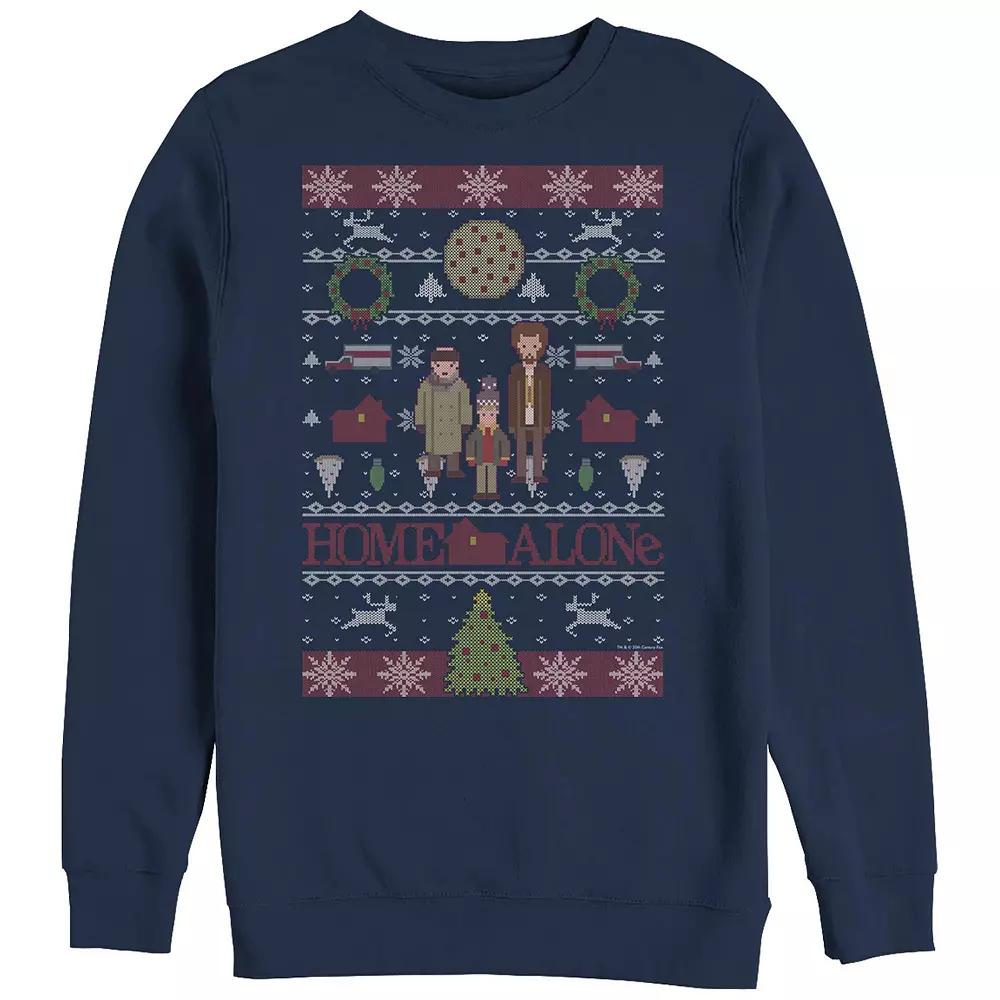 Big & Tall Home Alone Christmas Sweater Graphic Fleece, Men's,  Product Image