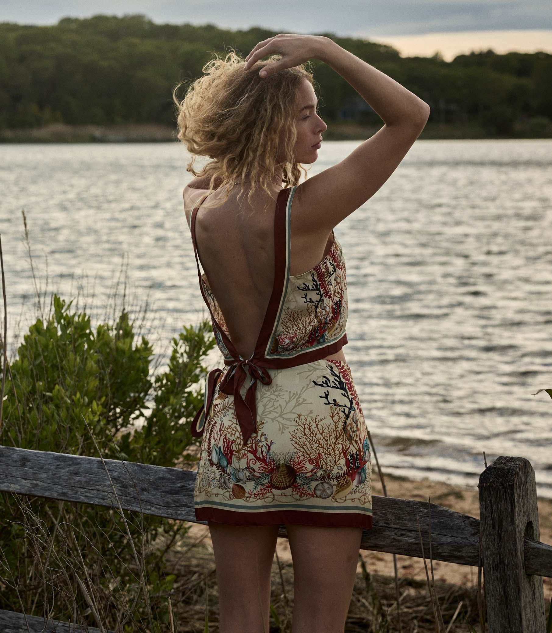 LINA SKIRT -- COQUILLAGES DES BIARRITZ Product Image