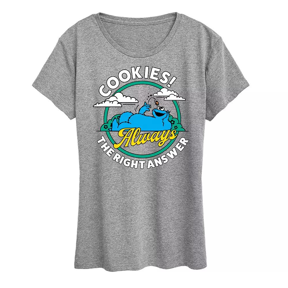 Women's Sesame Street Cookies Answer Graphic Tee, Girl's,  Product Image