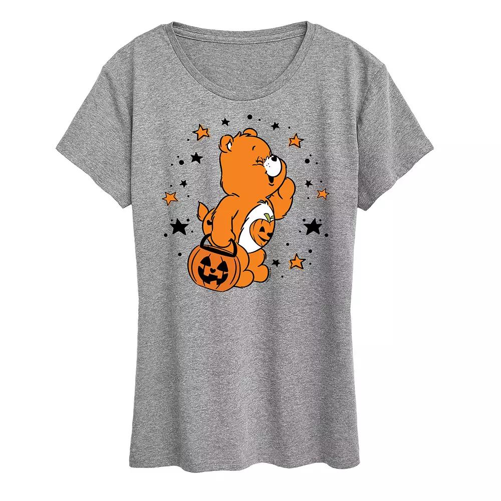 Women's Care Bears Halloween Trick Or Sweet Graphic Tee, Girl's, Size: Medium, Grey Gray Product Image