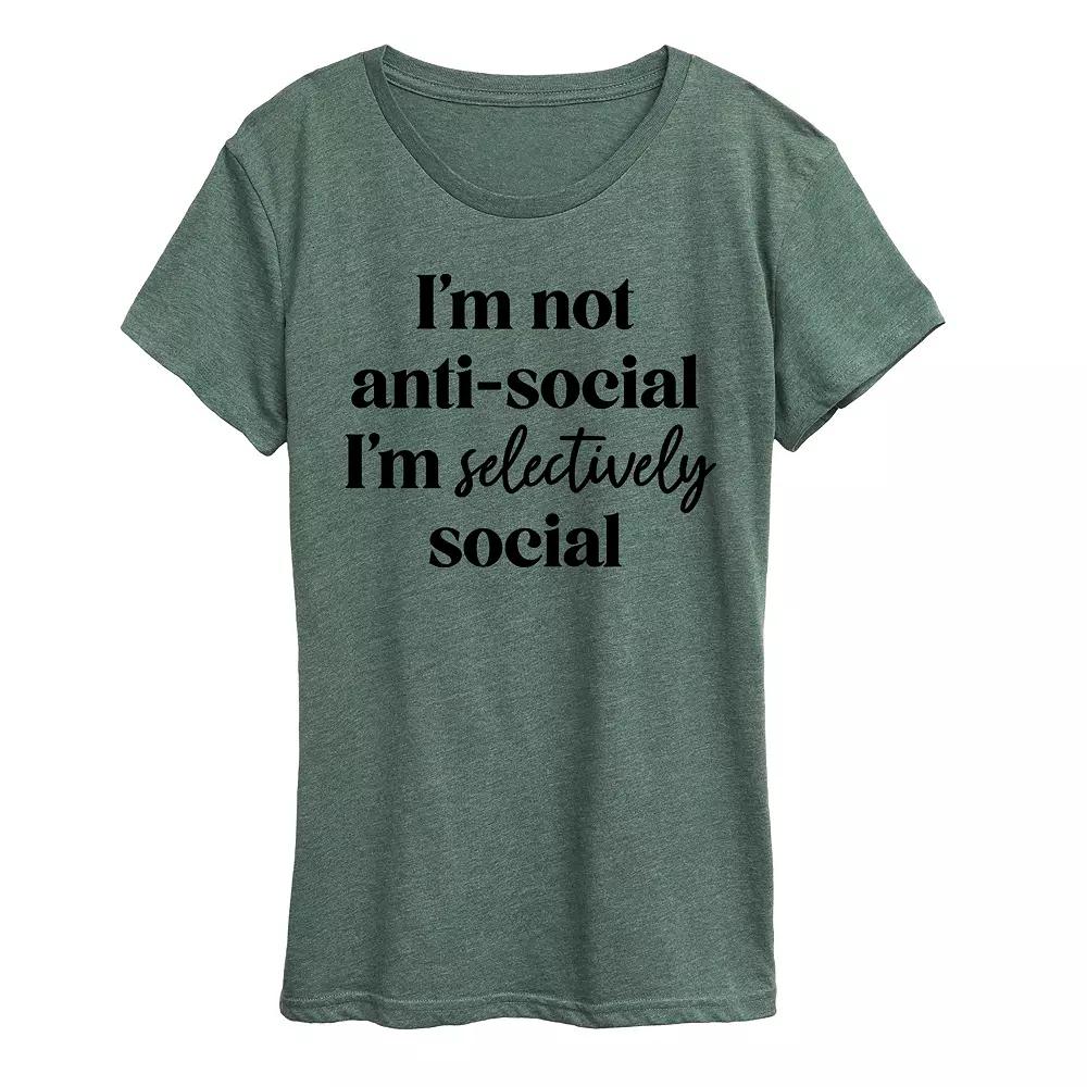 Women's Selectively Social Graphic Tee, Girl's,  Product Image