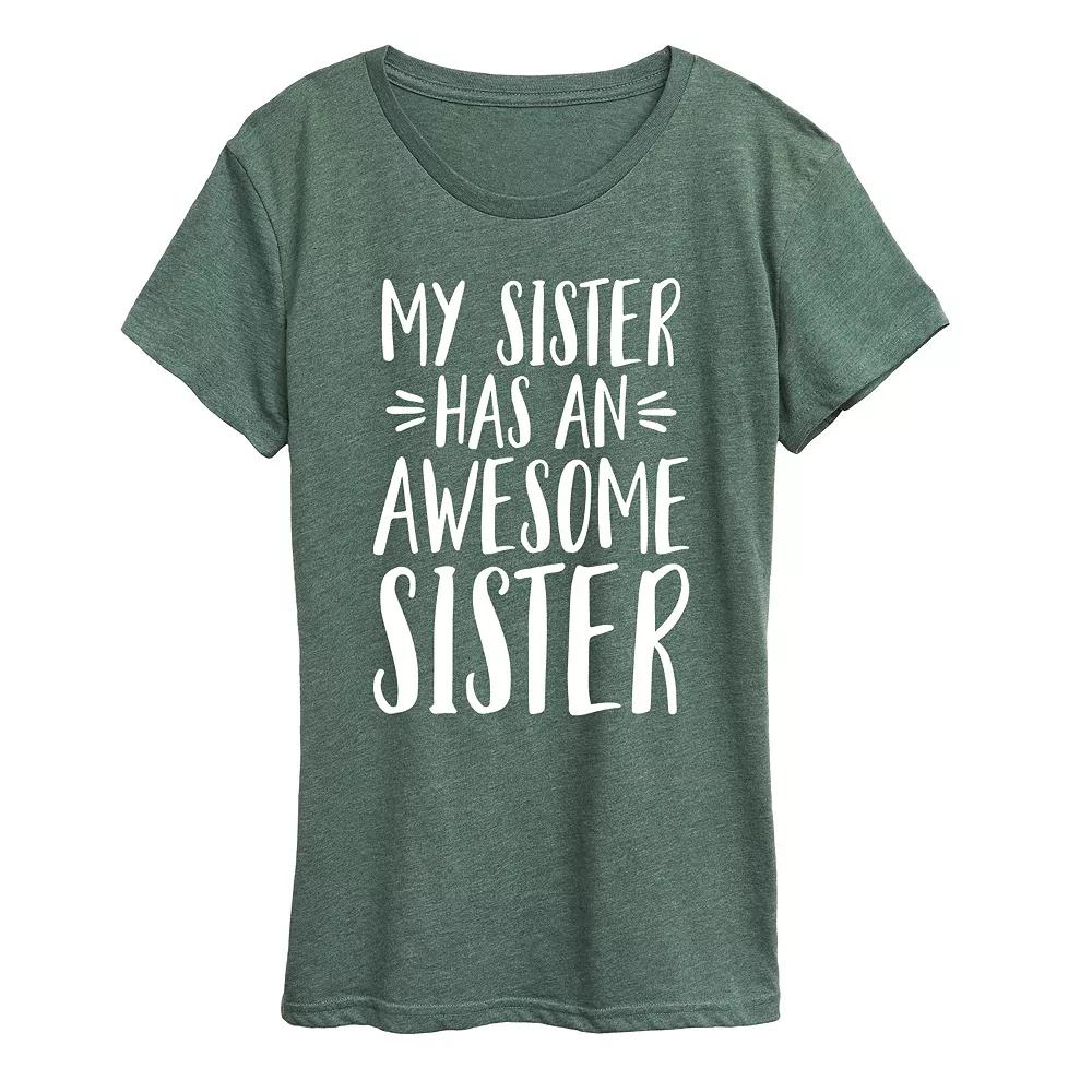Women's My Sister Has Awesome Sister Graphic Tee, Girl's,  Product Image