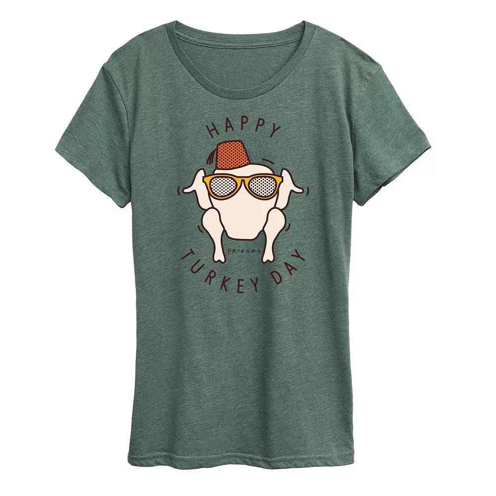 Women's Friends Happy Turkey Day Graphic Tee, Girl's,  Product Image