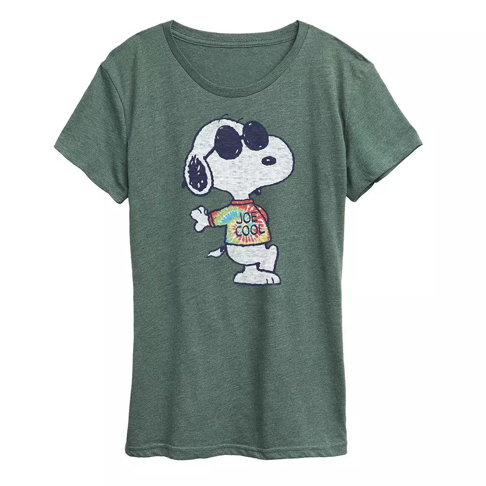 Women's Peanuts Snoopy Joe Cool Tie Dye Graphic Tee,  Product Image
