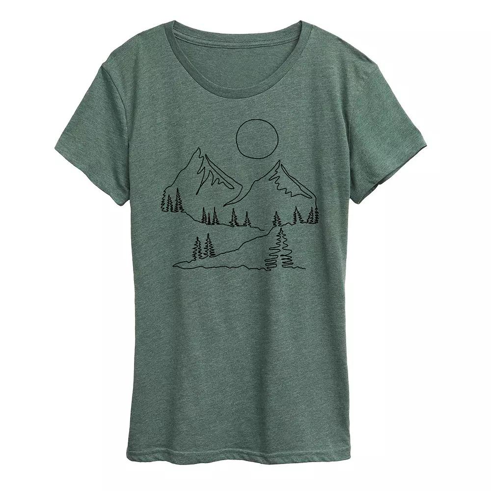 Women's Mountain Line Drawing Graphic Tee,  Product Image