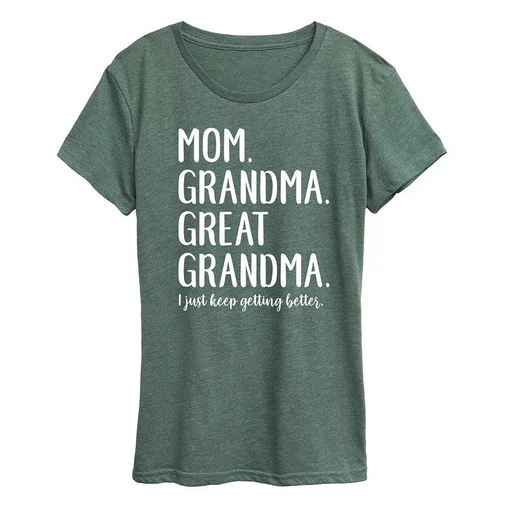 Women's Mom Grandma & Great Grandma Graphic Tee, Girl's,  Product Image