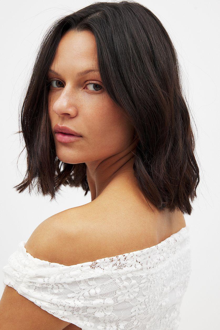 Off Shoulder Midi Lace Dress Product Image