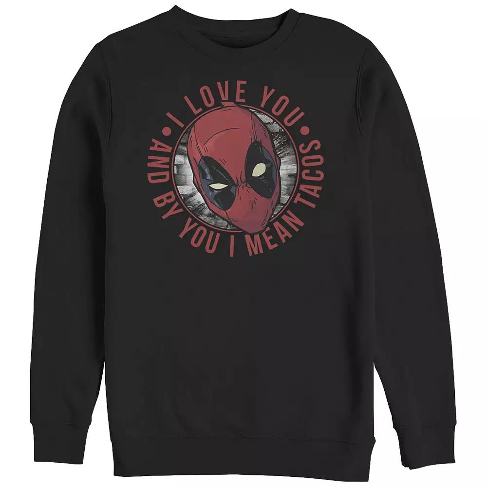 Big & Tall Marvel Deadpool I Love Tacos Graphic Fleece, Men's,  Product Image