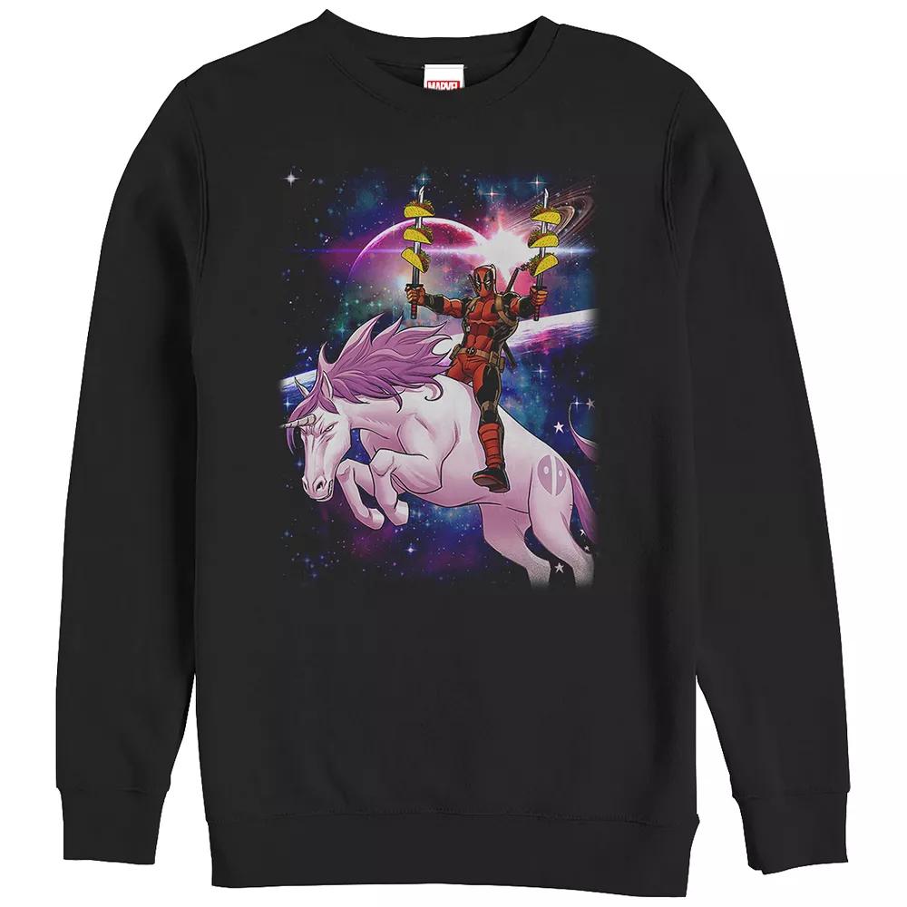 Big & Tall Marvel Deadpool Pink Unicorn Ride Graphic Fleece, Men's,  Product Image