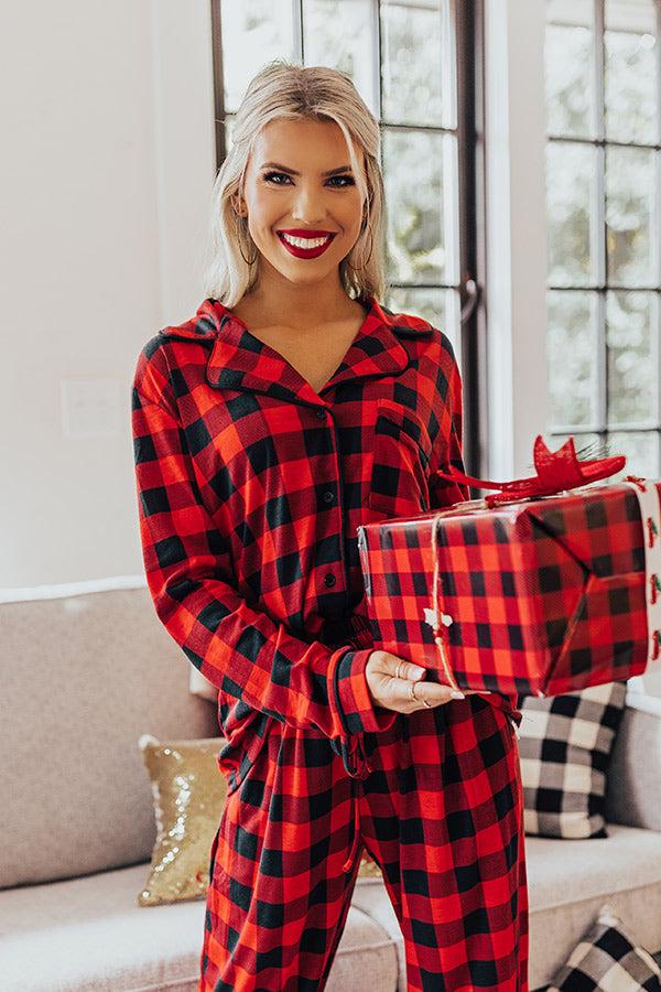 Snow Wishes Buffalo Check Top Product Image