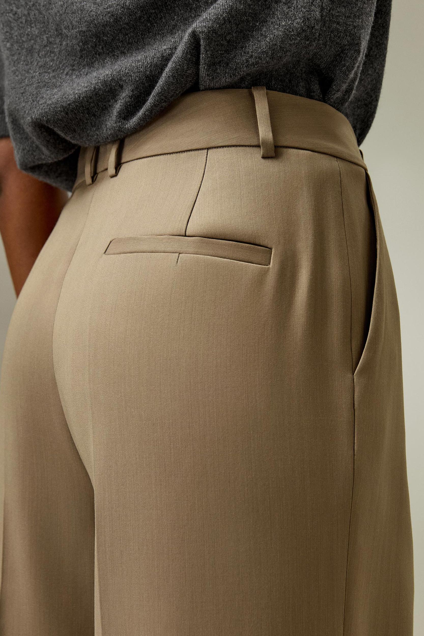 Retro Cropped Flare Trousers Product Image