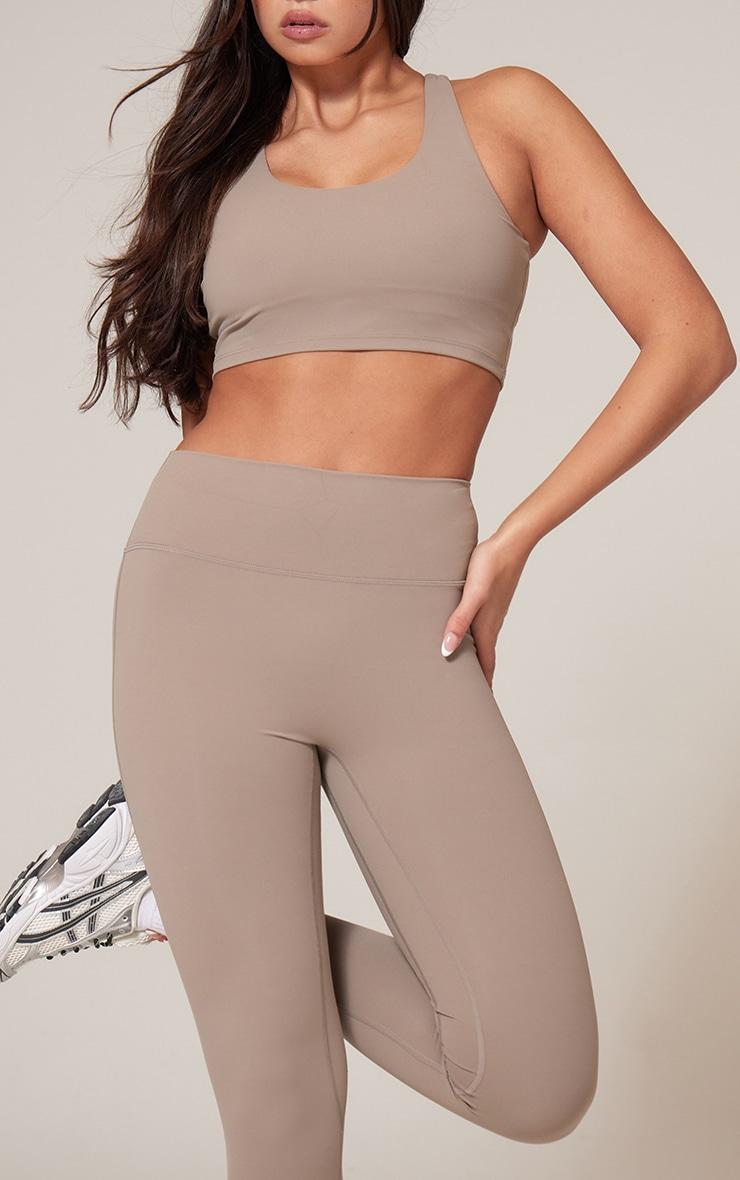 Deep Taupe Ultimate Sculpt High Waist Gym Leggings Product Image