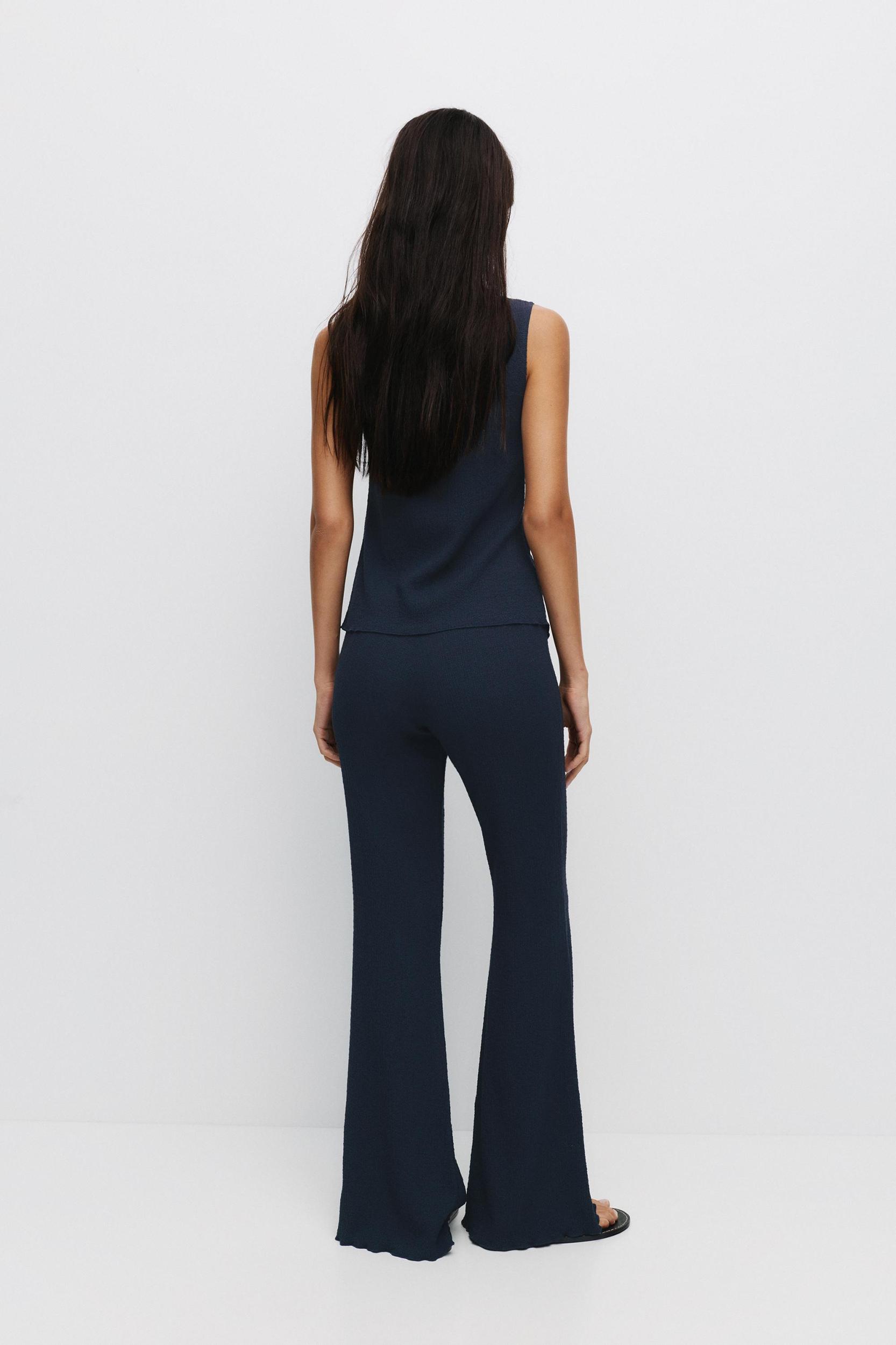 Flared crepe pants Product Image