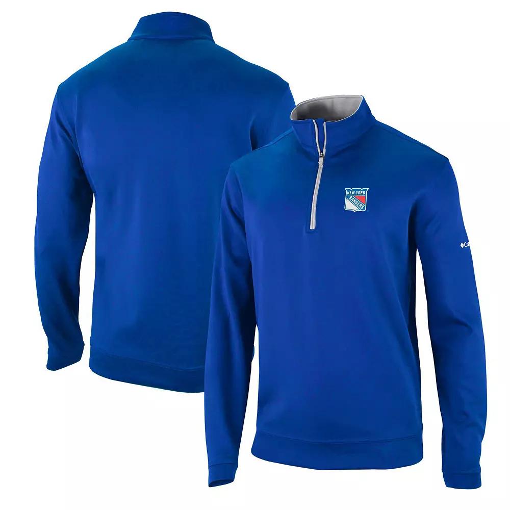 Men's Columbia Blue New York Rangers Wickham Hills Omni-Wick Quarter-Zip Jacket,  Product Image