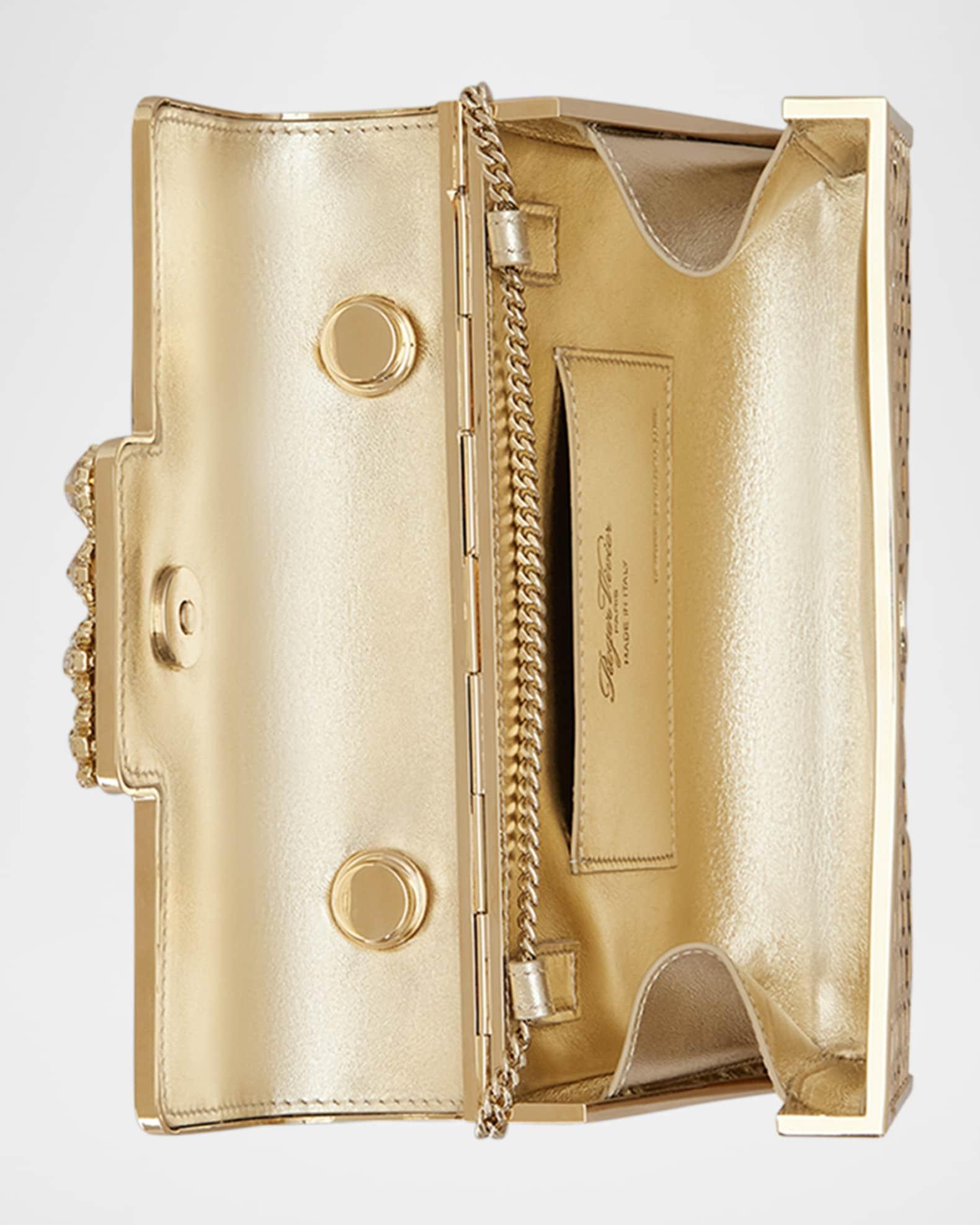 Flower Metallic Raffia Top-Handle Bag Product Image