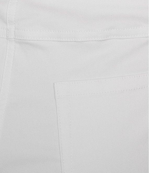 Slimsation® by Multiples Petite Size Wide Waistband Pull-On Plain Weave Ankle Pants Product Image