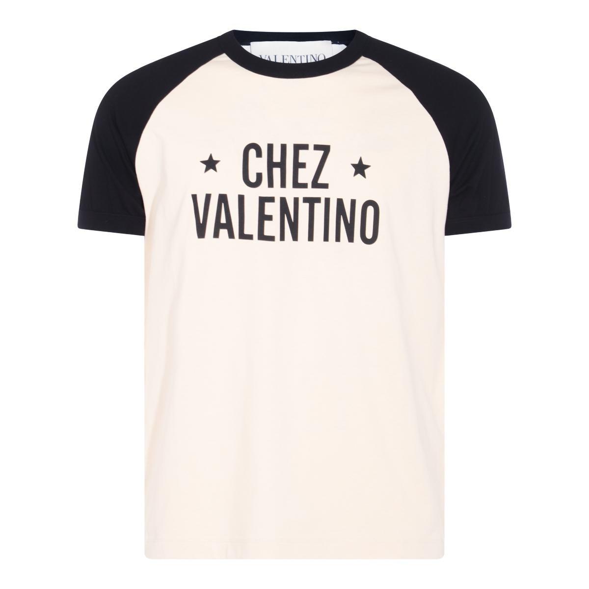 VALENTINO Chez Logo T-shirt In Neutral Product Image