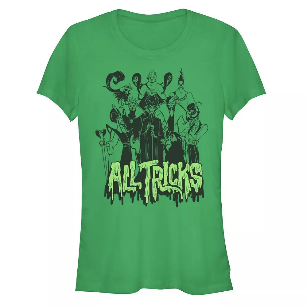 Disney Villains Lineup All Tricks Juniors' Fitted Graphic Tee, Girl's,  Product Image