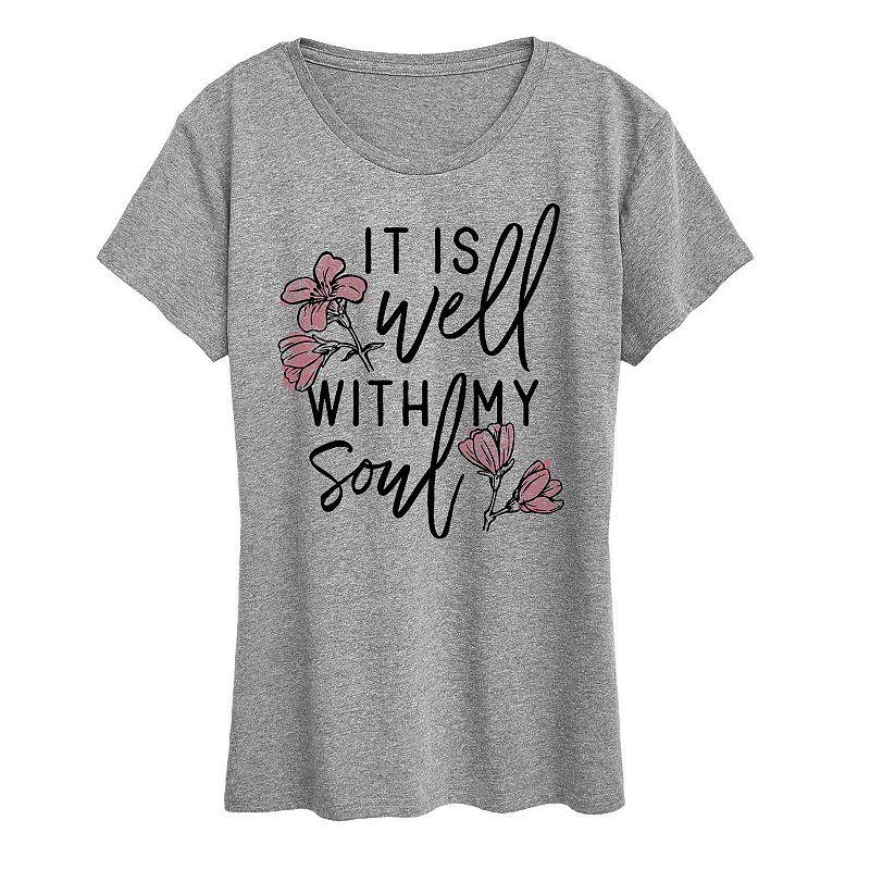 Womens It Is Well With Me Soul Graphic Tee, Girls Product Image
