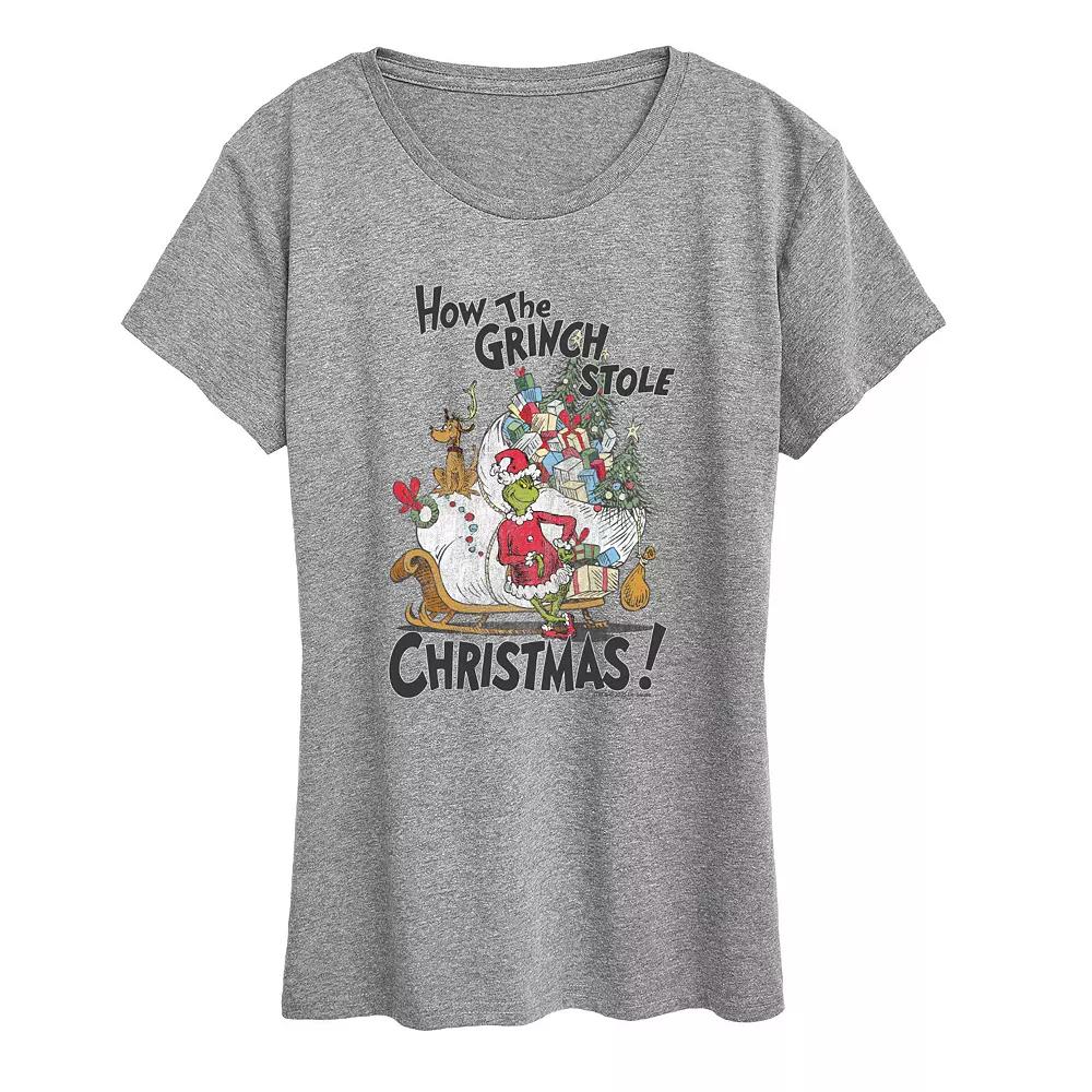 Women's Dr. Seuss How The Grinch Stole Christmas! Distressed Graphic Tee,  Product Image