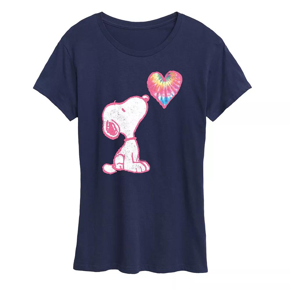 Women's Peanuts Pastel Rainbow Heart Graphic Tee, Girl's,  Product Image