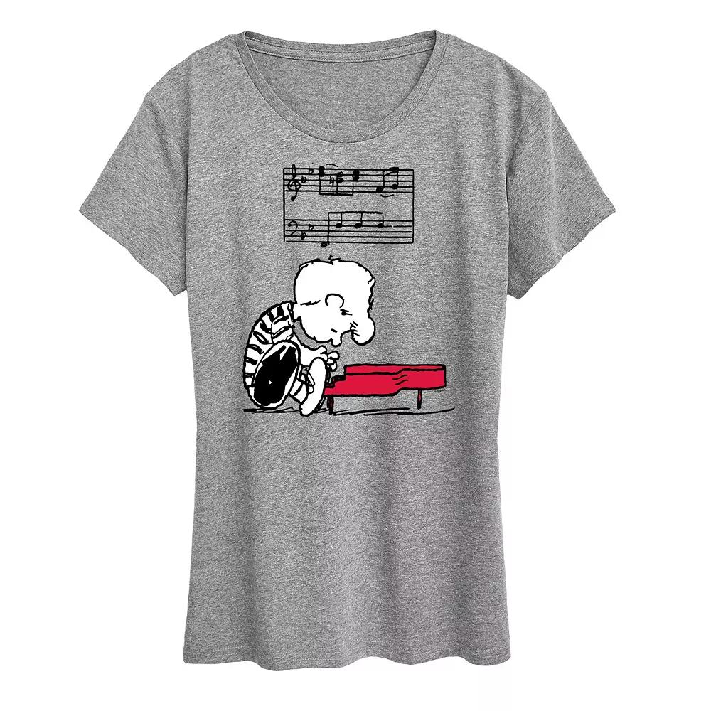Women's Peanuts Schroeder Piano Graphic Tee,  Product Image
