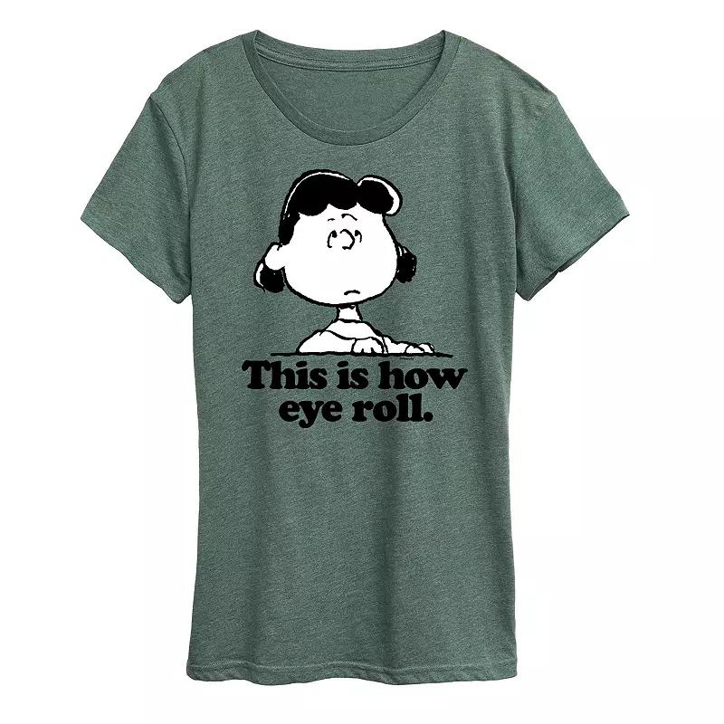 Women's Peanuts Lucy This Is How Eye Roll Graphic Tee,  Product Image