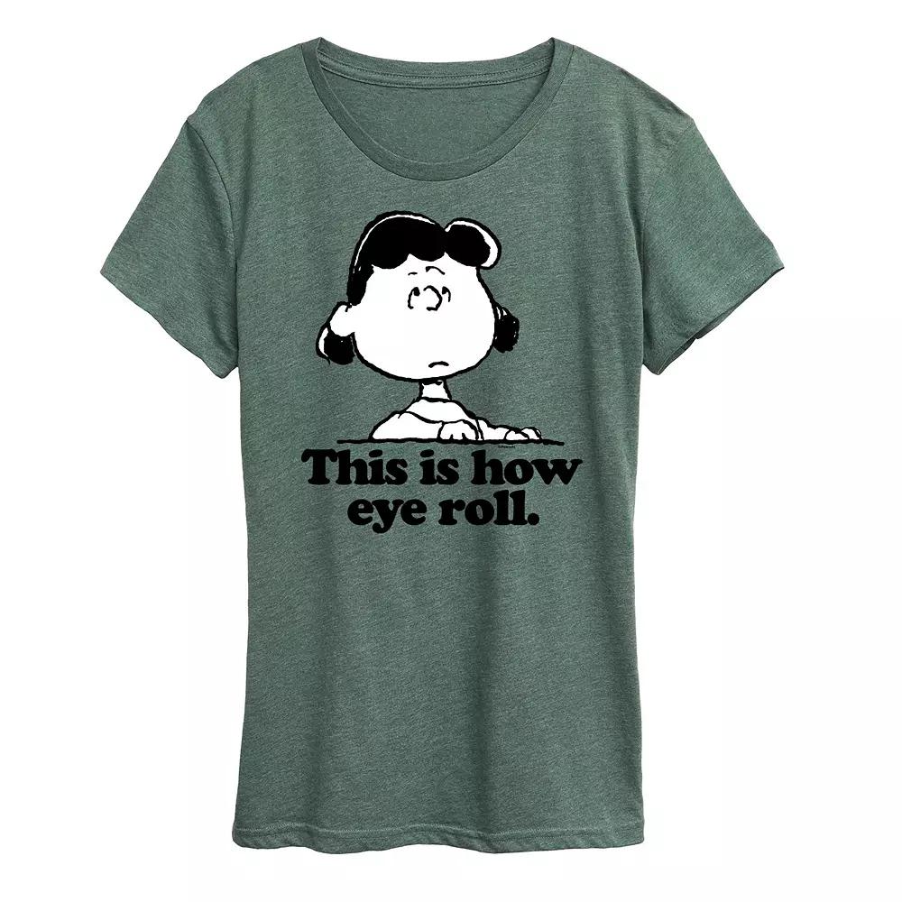 Women's Peanuts Lucy This Is How Eye Roll Graphic Tee,  Product Image