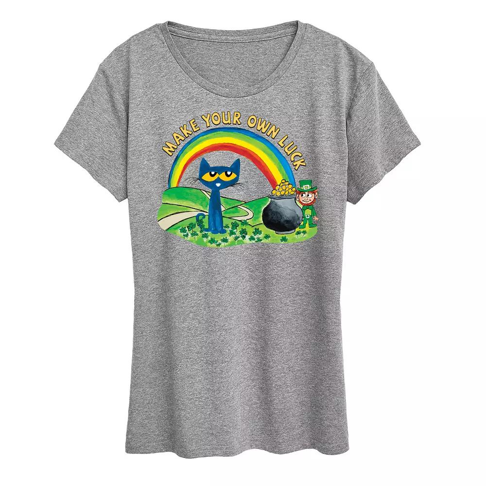 Women's Pete The Cat Pete Leprechaun Pot Of Gold Graphic Tee,  Product Image