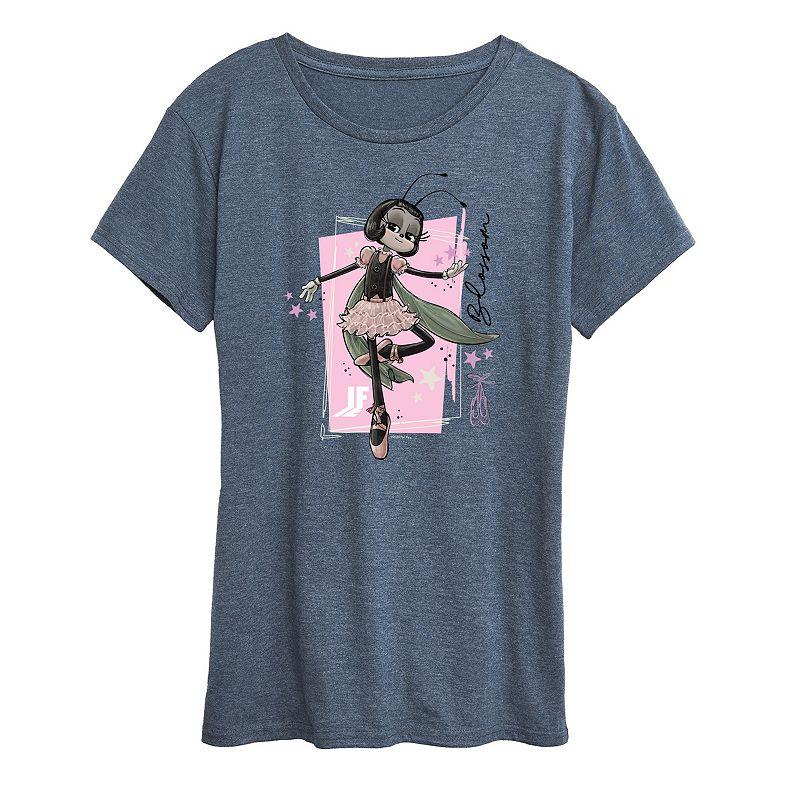 Womens IF Movie Blossom Sketchbook Graphic Tee Grey Green Product Image