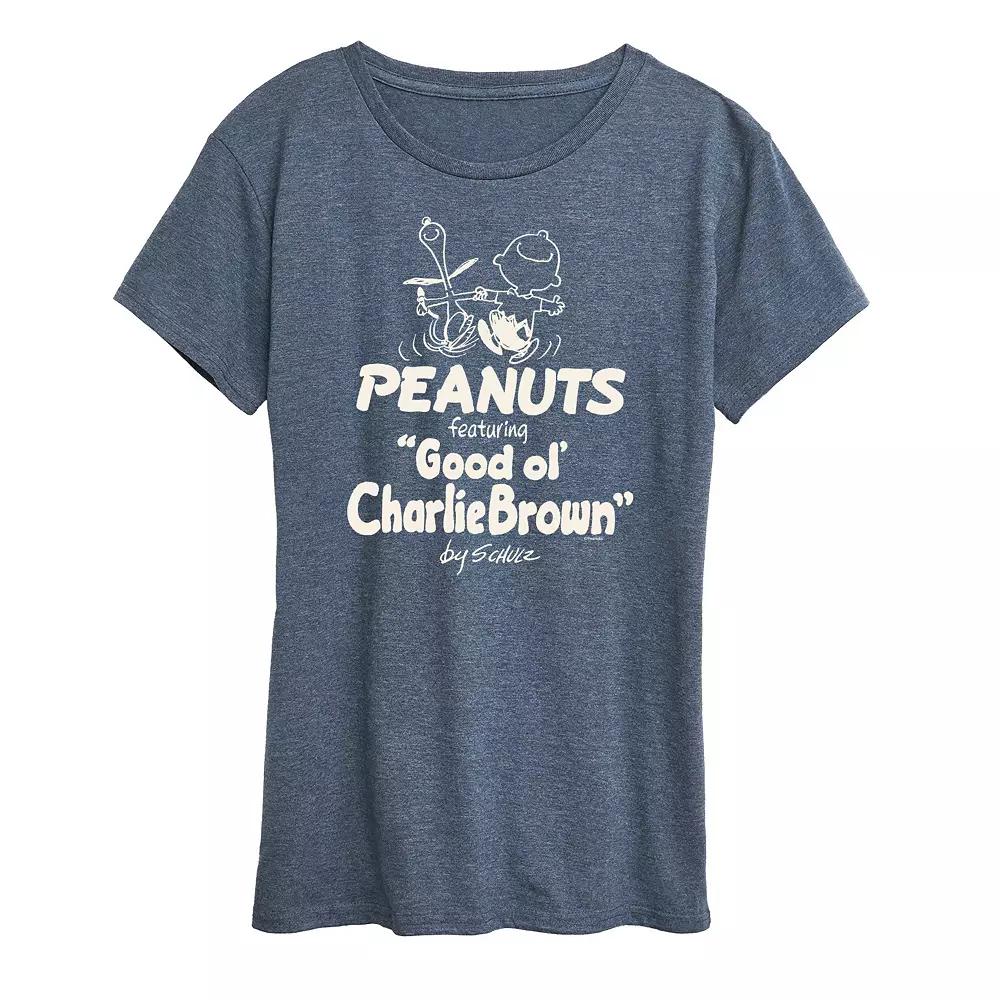 Women's Peanuts Good Ol Charlie Brown Graphic Tee, Girl's,  Product Image