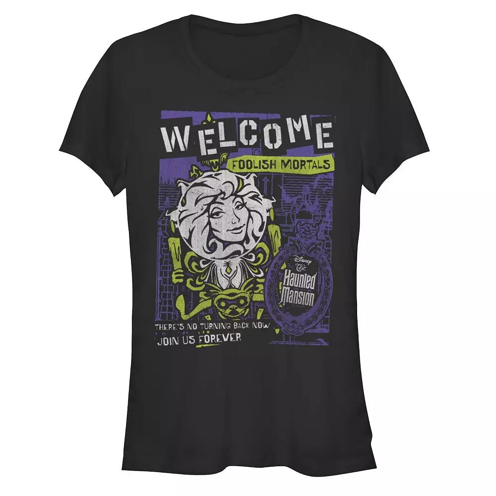 Disney's The Haunted Mansion Madame Leota Women's Welcome Foolish Mortals Poster Tee, Girl's,  Product Image