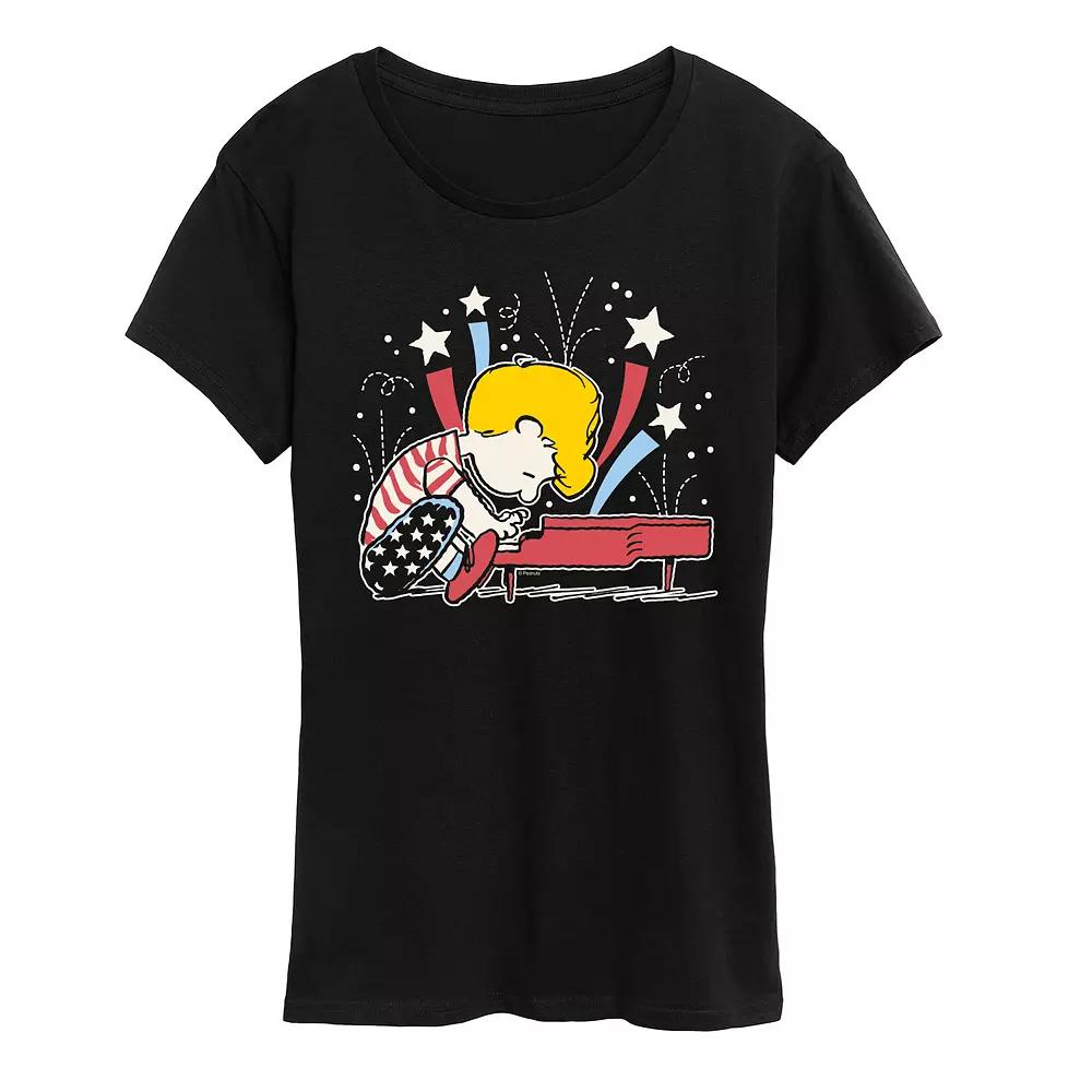 Women's Peanuts Schroeder Americana Graphic Tee,  Product Image