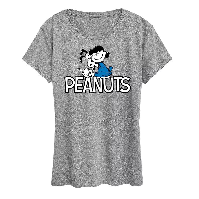 Women's Peanuts Snoopy And Lucy Logo Graphic Tee, Girl's,  Product Image