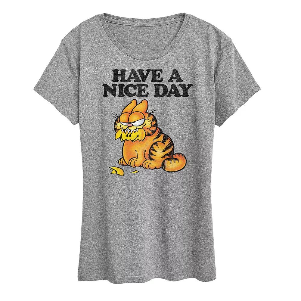 Women's Garfield Have A Nice Day Retro Graphic Tee, Girl's,  Product Image