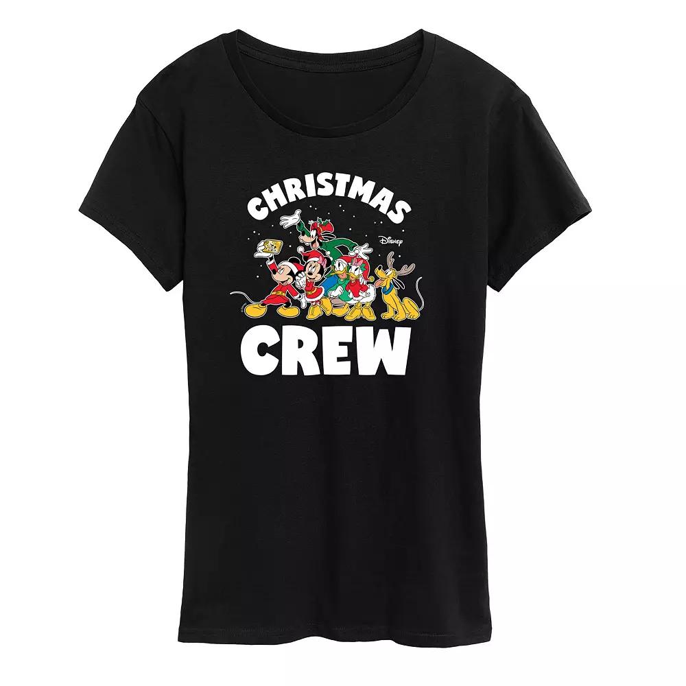 Disney's Mickey and Friends Women's Christmas Crew Graphic Tee, Girl's,  Product Image