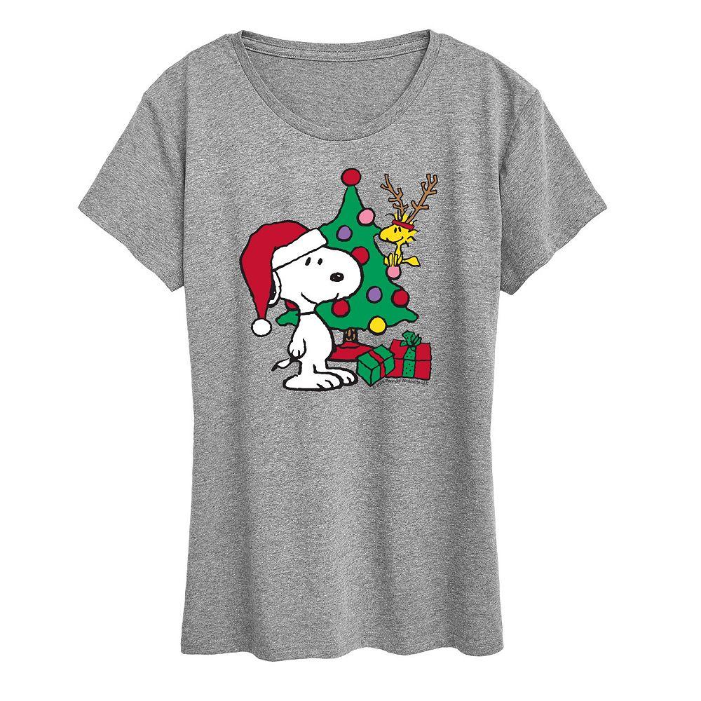 Women's Peanuts Snoopy & Woodstock Happy Holidays Graphic Tee,  Product Image