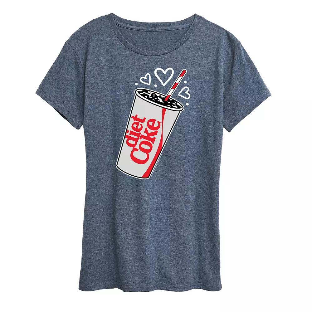 Women's Diet Coke Heart Bubbles Graphic Tee,  Product Image