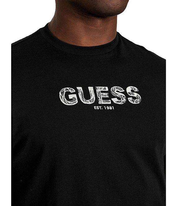 Guess Logo Embroidered Short Sleeve T-Shirt Product Image