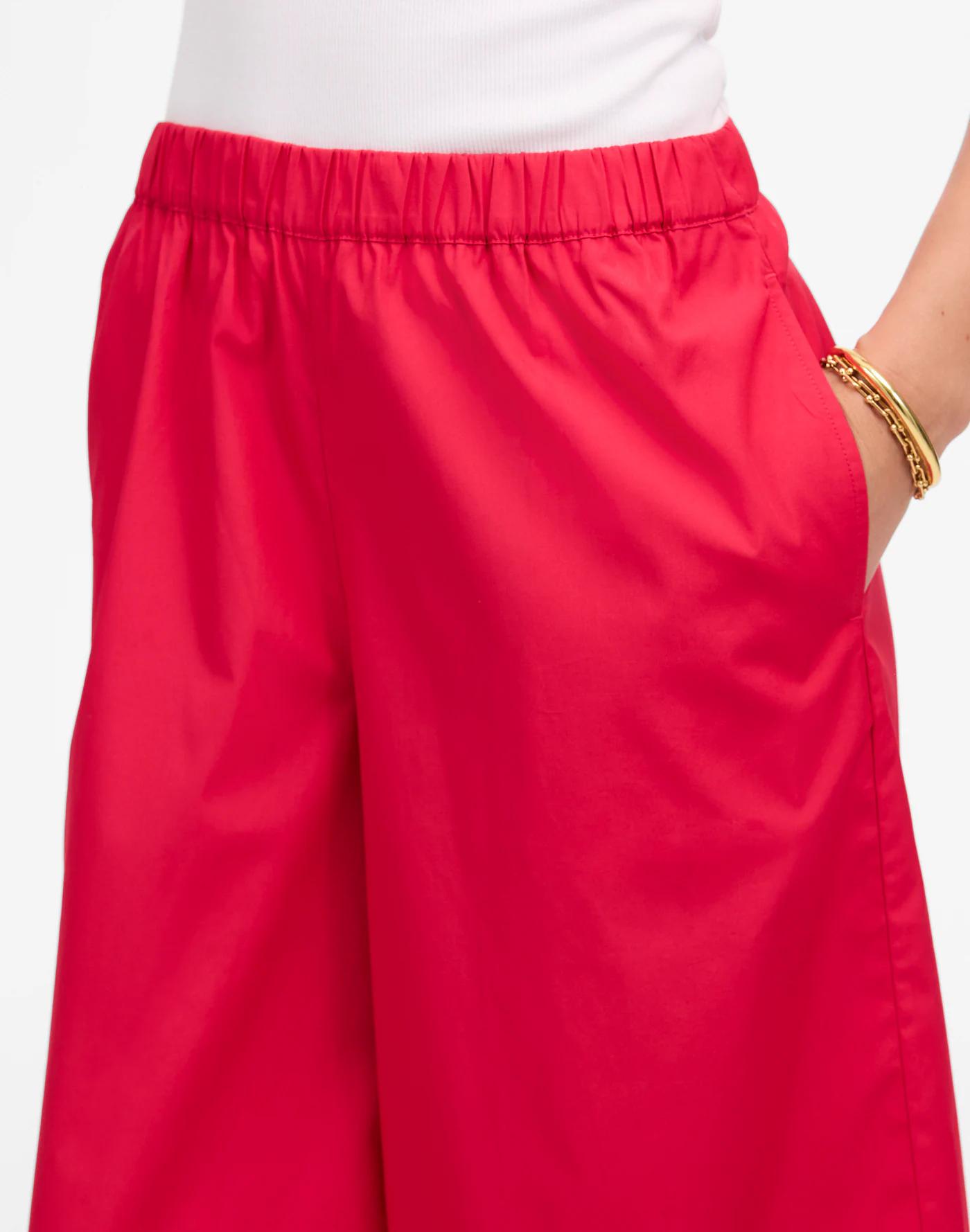 Pull-On Culottes in Cotton Poplin Product Image