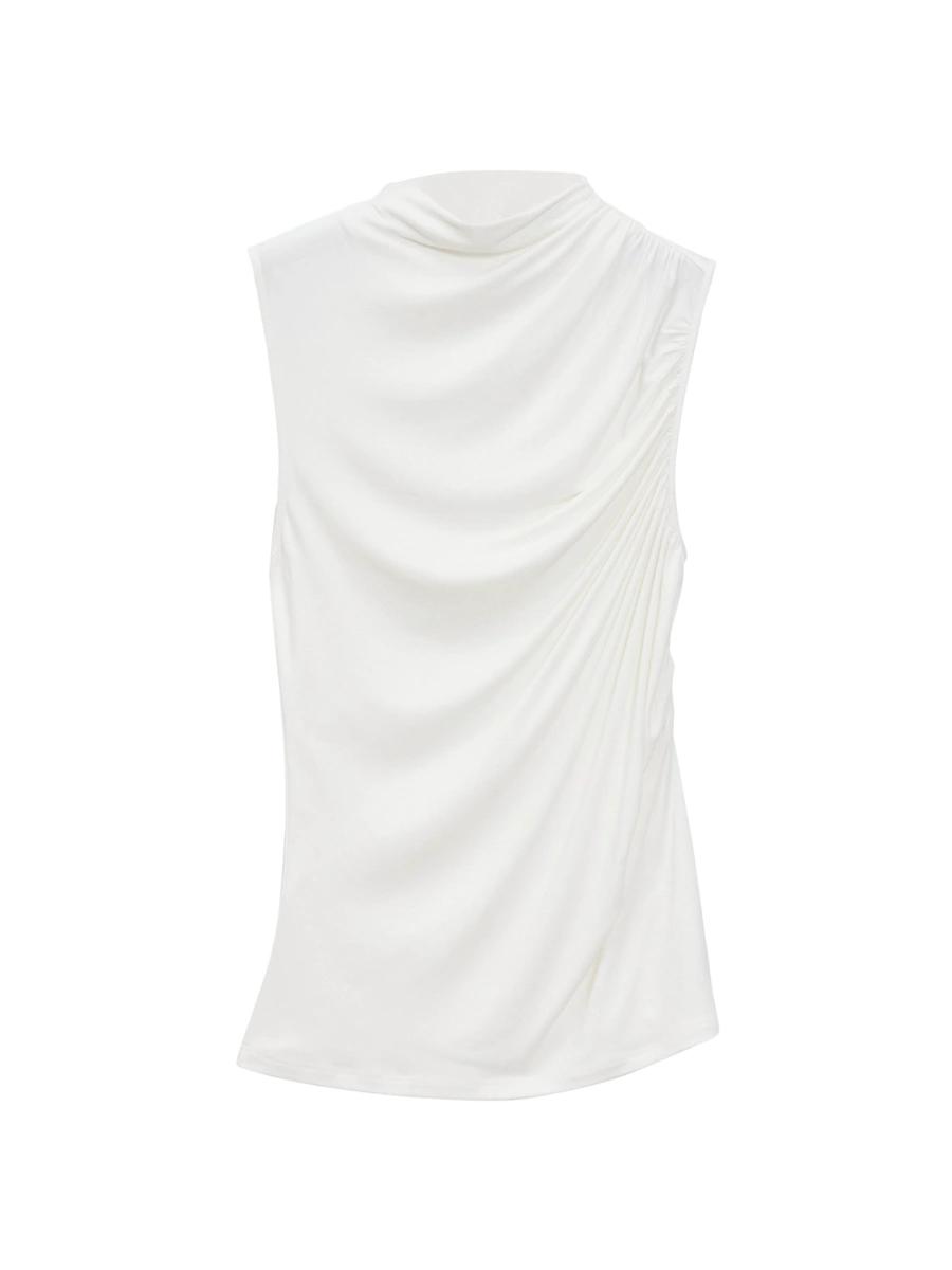 Womens Stretch Viscose Draped Top Product Image