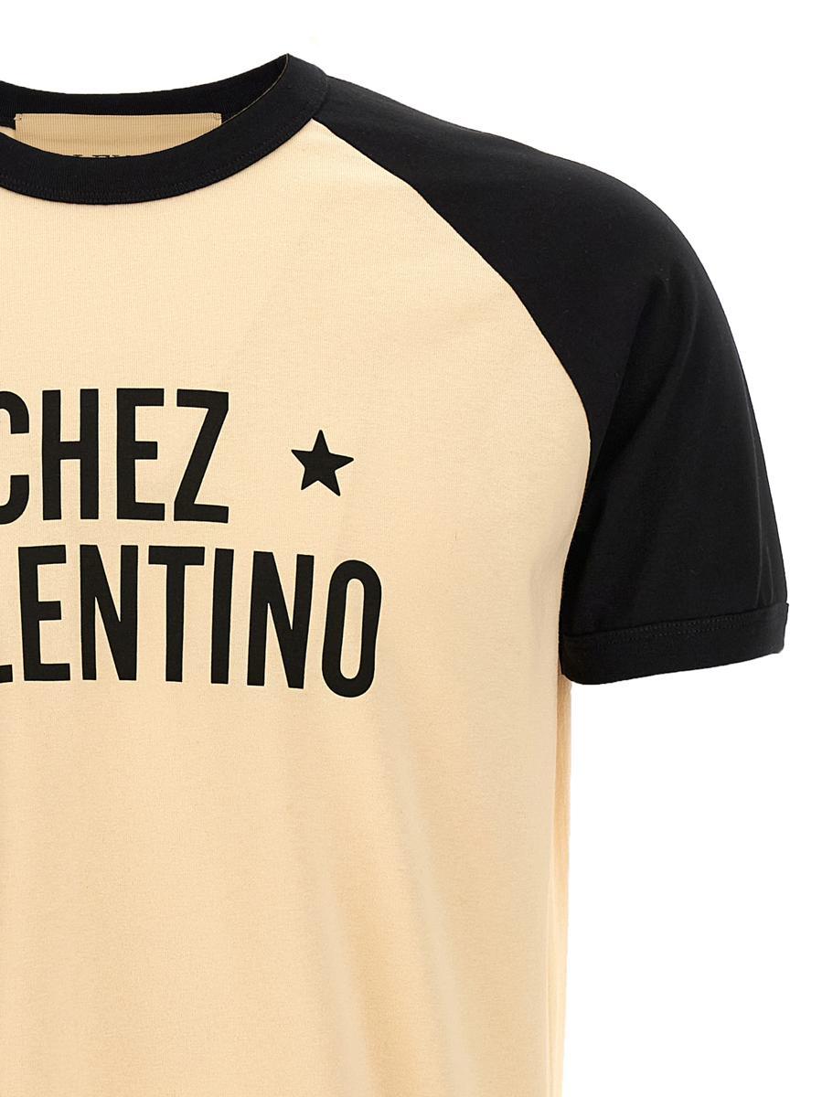 VALENTINO Chez Logo T-shirt In Neutral Product Image