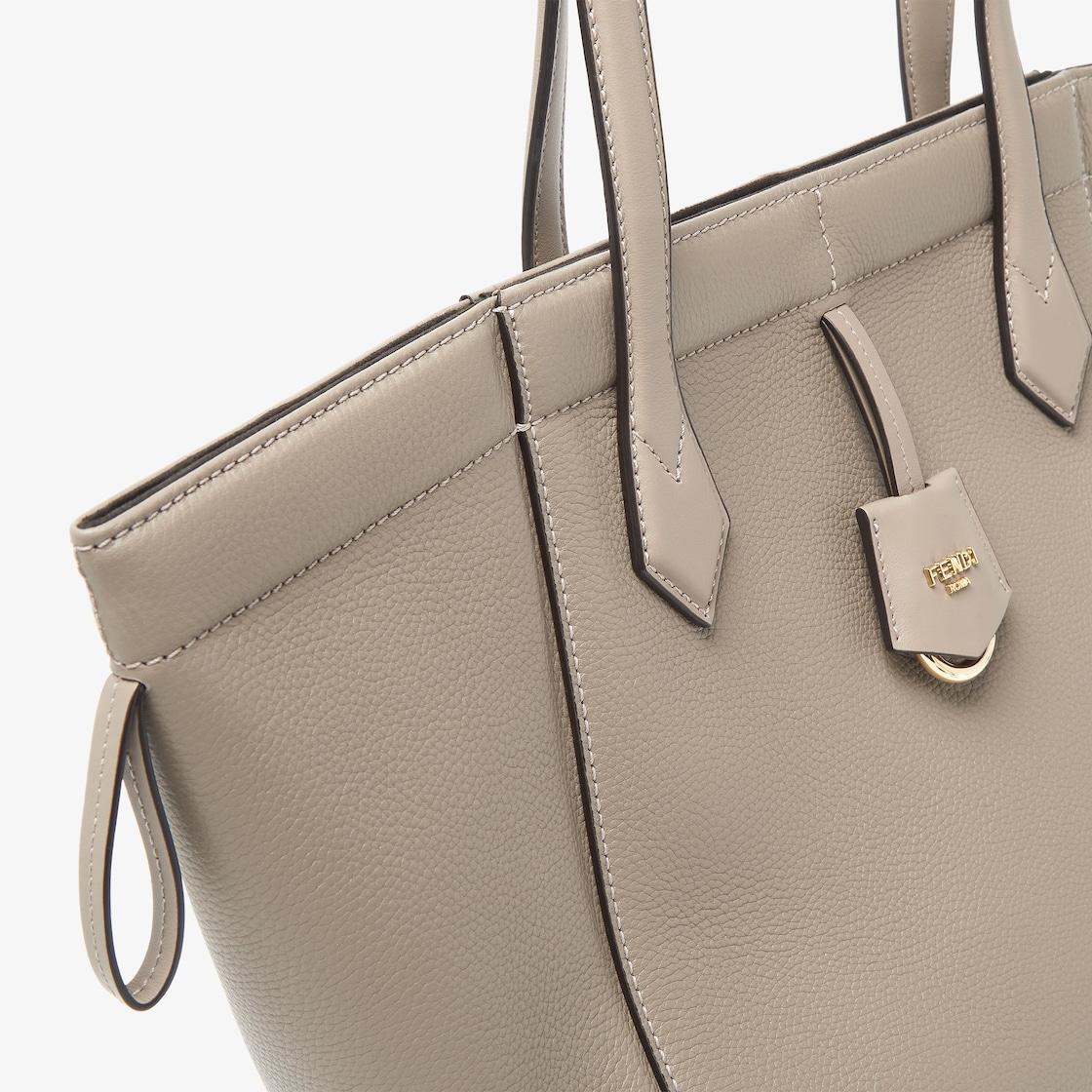 Fendi Origami MediumDove gray leather bag that can be transformed Product Image