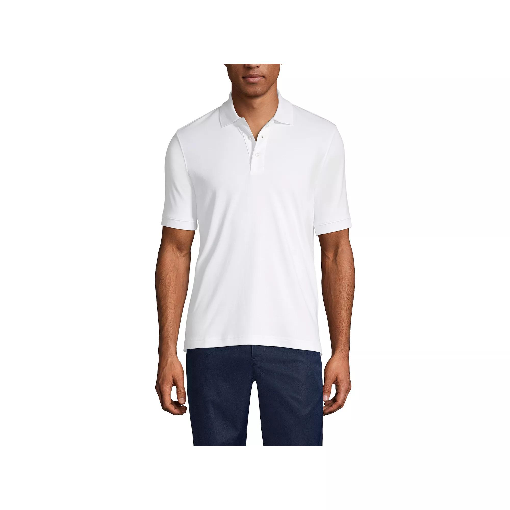 Big & Tall Lands' End School Uniform Short Sleeve Interlock Polo, Men's,  Product Image